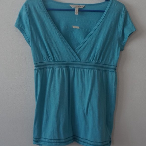 aeropostale Blue Knit Top Short Sleeve M - Picture 4 of 4